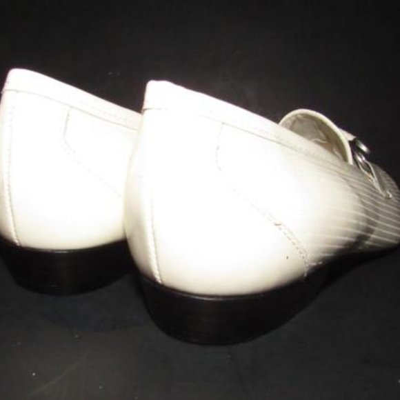 Naturalizer White Patent Loafers Bamboo Horse-bit - Picture 2 of 7